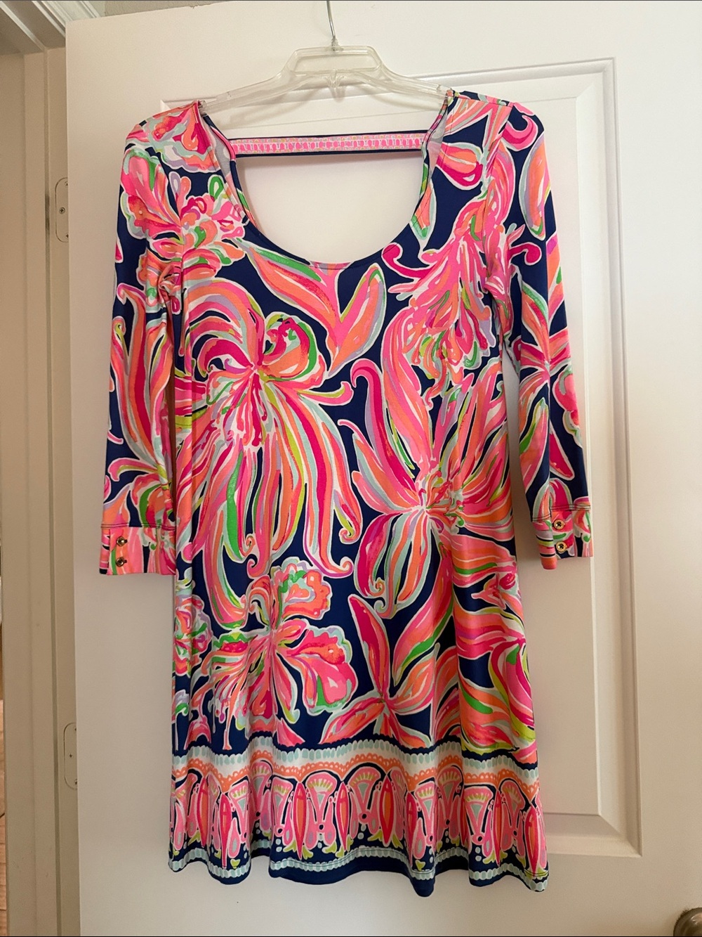 Lilly Pulitzer Navy Multicolor Floral Mini Dress